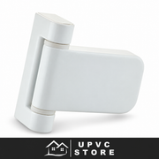 White Mila ProSecure Hybrid uPVC door hinge, 18 mm upstand, MDH11800 - UPVC Store