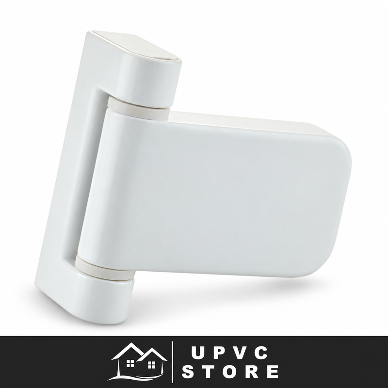 White Mila ProSecure Hybrid uPVC door hinge, 18 mm upstand, MDH11800 - UPVC Store