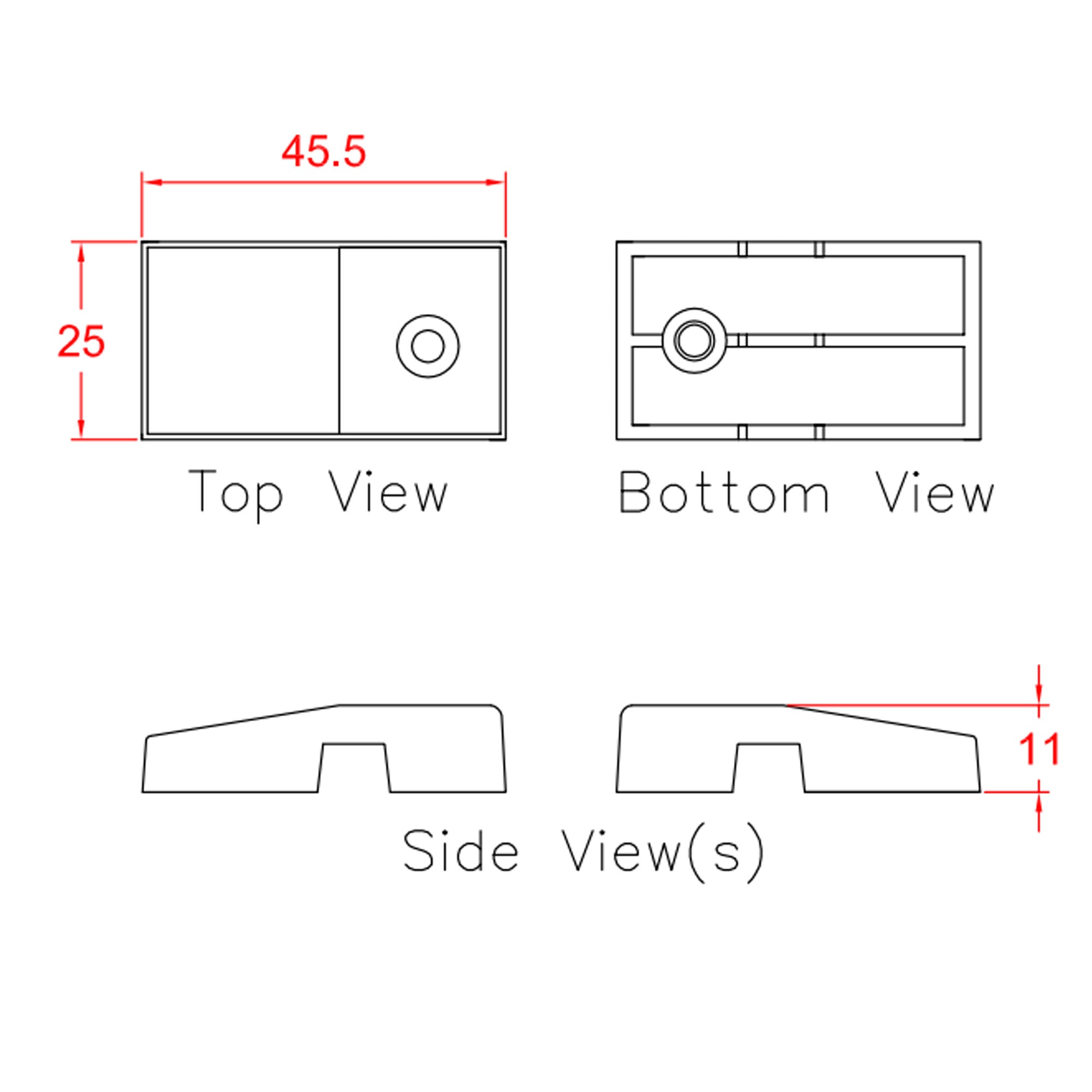 Upvc Heigh Riser UPVC Door Run Up Block Riser, Clip in Fit - Set of 2 Replacement Plast ...