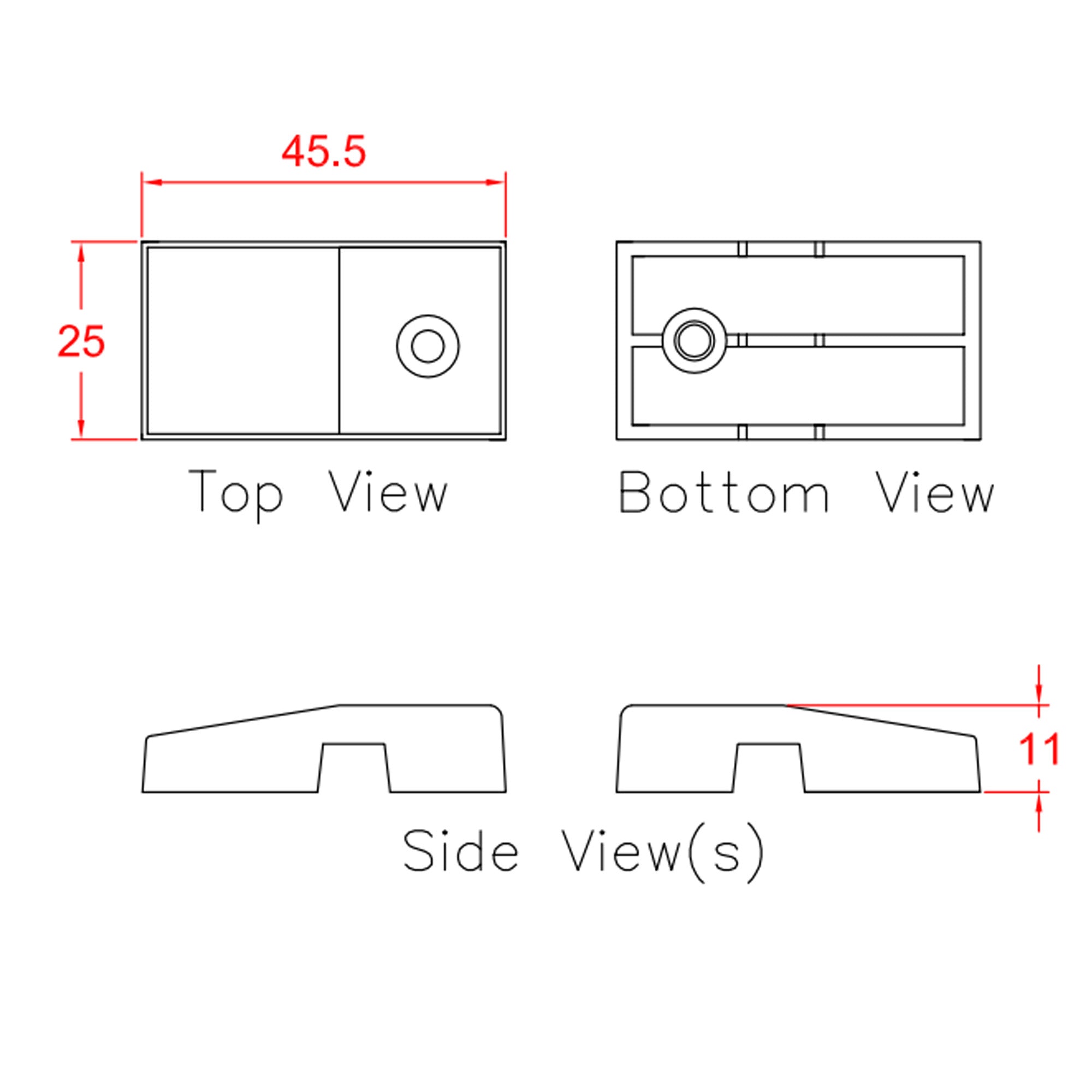 UPVC Door Run Up Block Riser, Clip in Fit - Set of 2 Replacement Plastic Door Closing Guides 