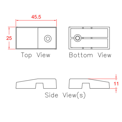 UPVC Door Run Up Block Riser, Clip in Fit - Set of 2 Replacement Plastic Door Closing Guides 