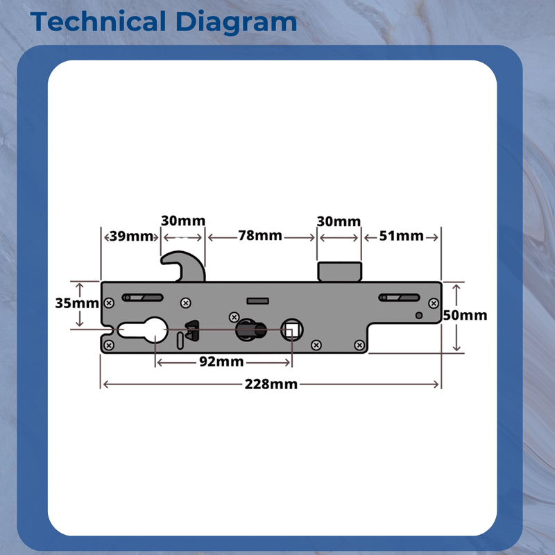 Ingenious Genuine Upvc Gear box Door Lock Centre Case 35mm Backset Single Spindle
