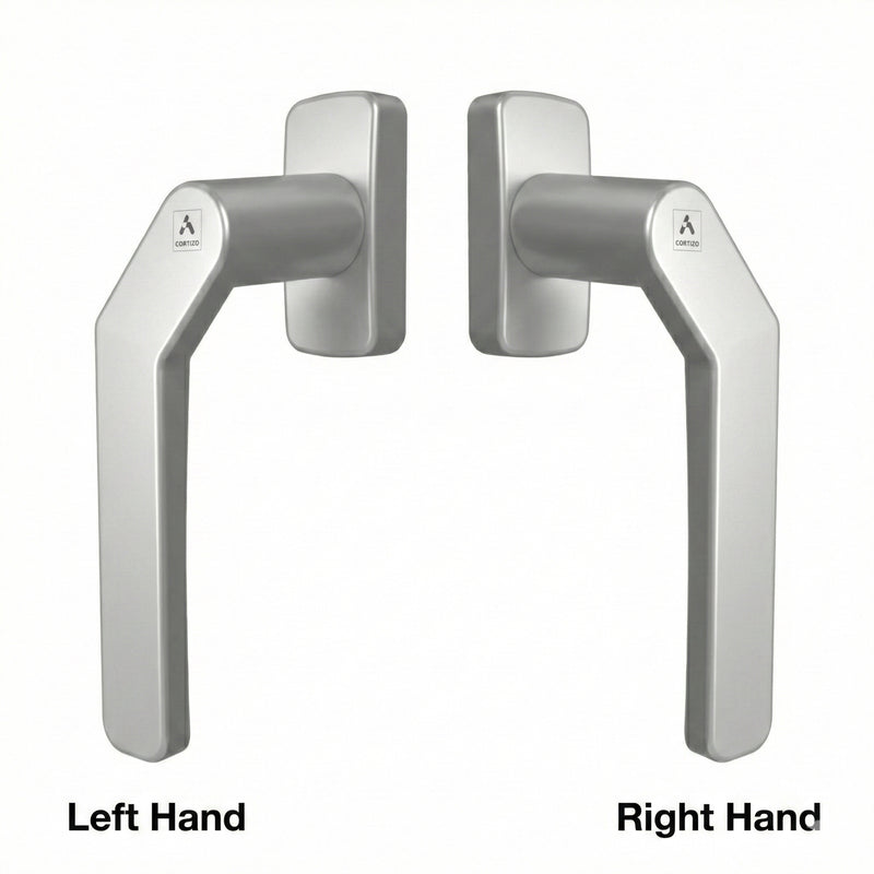 Cortizo Acodada Window Handle – Offset for Sliding Windows (7mm Spindle)