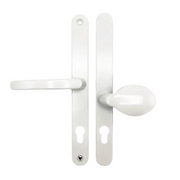 Universal Offset Lever/Pad uPVC Multipoint Door Handles – 92mm/62mm PZ – 264mm Screw Centres – Sprung