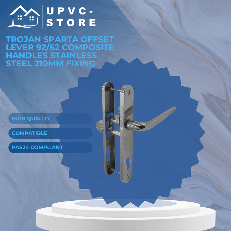 Trojan Sparta Offset Lever 92/62 Composite Handles Stainless Steel 210mm fixing