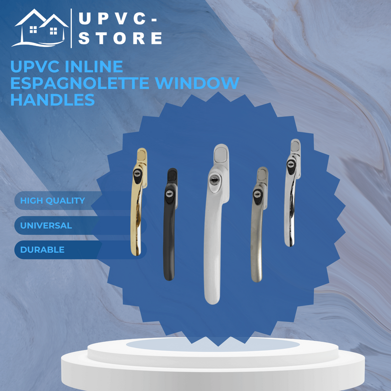 UPVC Inline Espagnolette Window Handles - 40mm Spindle 