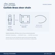 Carlisle Brass Heavy Duty Door Chain — Chrome, 200mm