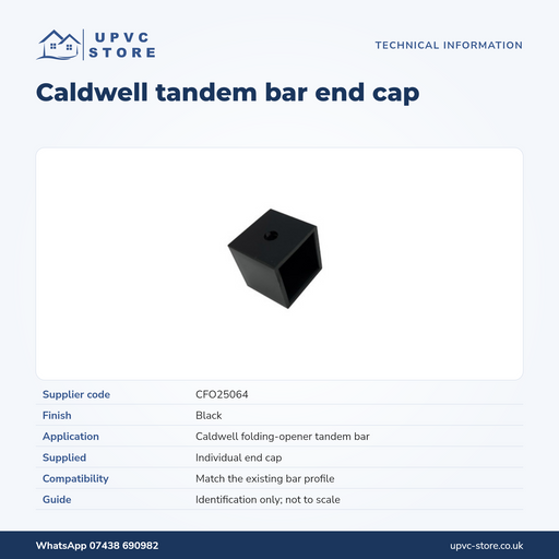 Caldwell Tandem Bar End Cap / Screw – Black, CFO25064