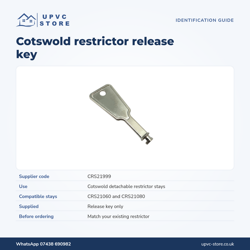Cotswold Detachable Restrictor Stay Release Key — CRS21999