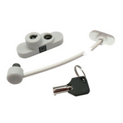 Cubelock CLB1 Captive-Key Cable Window Restrictor — White