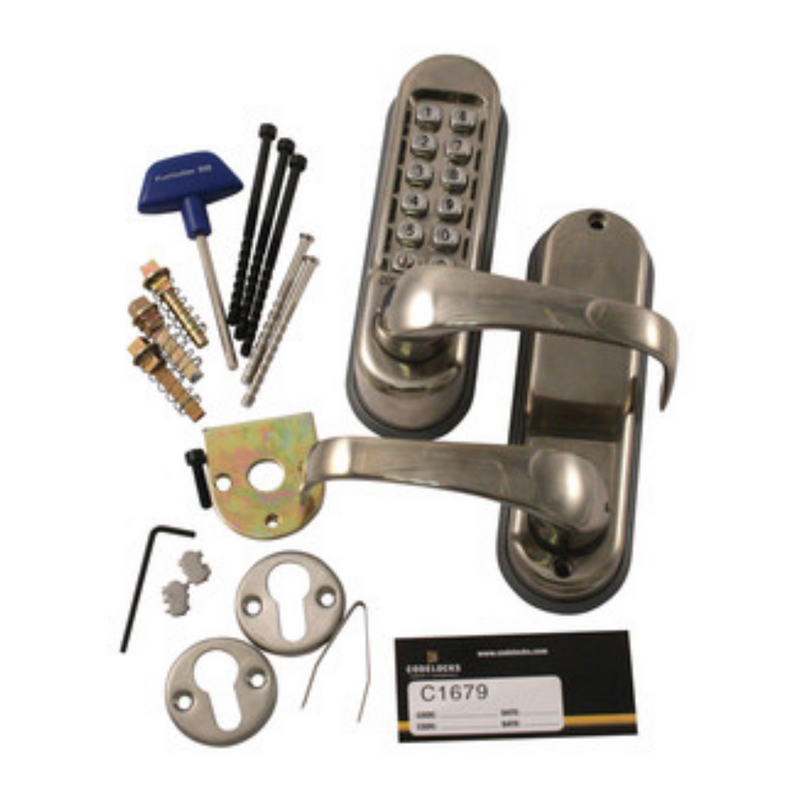Codelocks CL500 Mechanical Keypad Door Lock – Silver