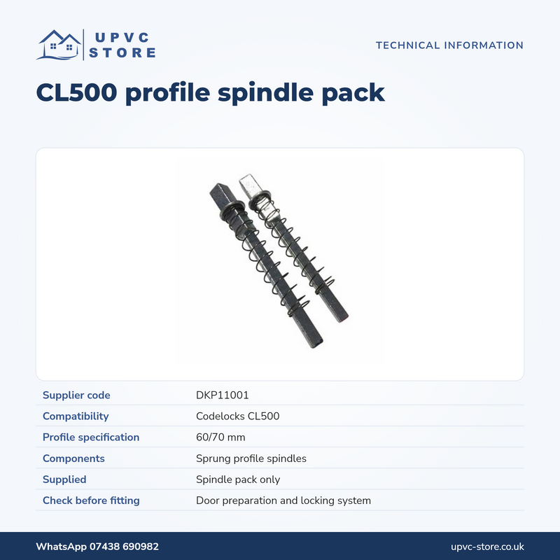 Codelocks CL500 60/70mm Profile Spindle Pack