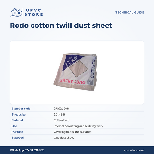 Rodo Cotton Twill Dust Sheet 12 × 9ft