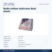 UPVC Store technical guide for Rodo 24 × 3ft cotton dust sheet DUS22403