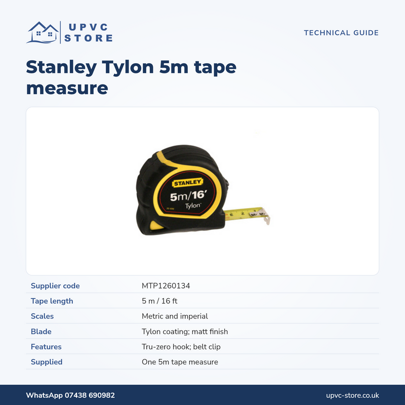 Stanley Tylon Tape Measure 5m / 16ft