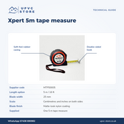 Xpert Retractable Tape Measure 5m