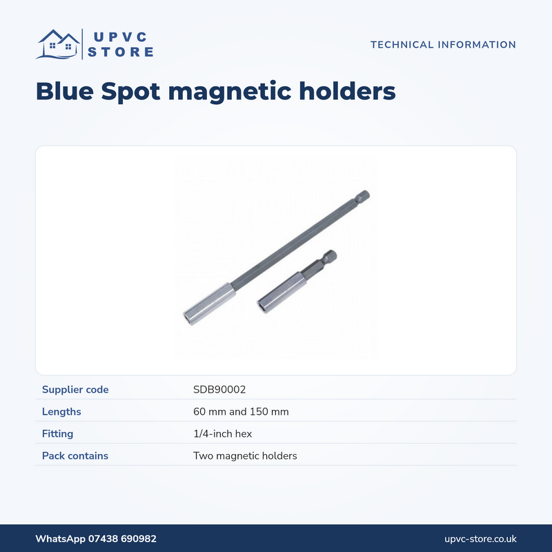 Blue Spot Magnetic Bit Holder Set – 60mm & 150mm, 2 Piece