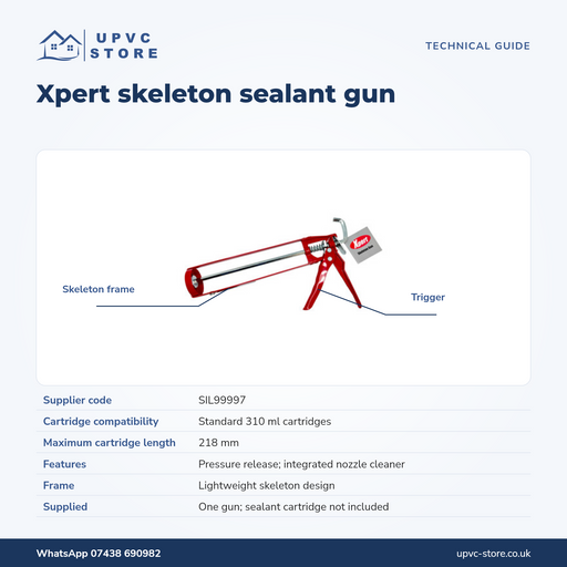 Xpert Skeleton Mastic Gun for 310ml Cartridges