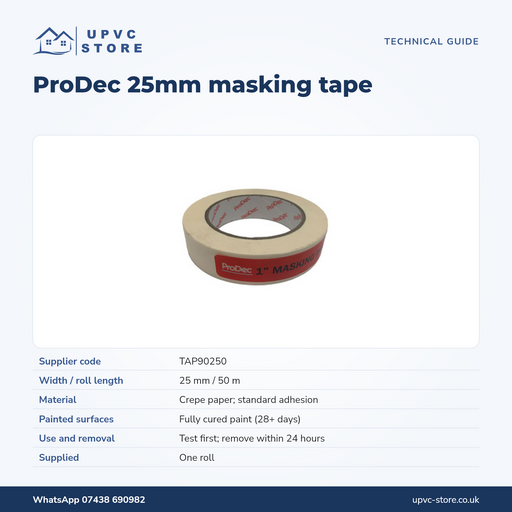 ProDec General Purpose Masking Tape 25mm × 50m