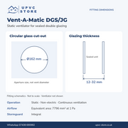 DGS/JG fitting diagram – 162mm aperture and 12–32mm glazing