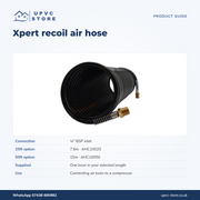 Xpert air hose length and quarter-inch BSP inlet guide