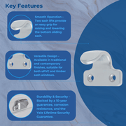 uPVC Sash Lifts – Durable & Easy-to-Install Window Handles