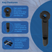 1 Pair Of Replacement Patio Door Handle Lever Set 7mm To Suit Schlegel Handles