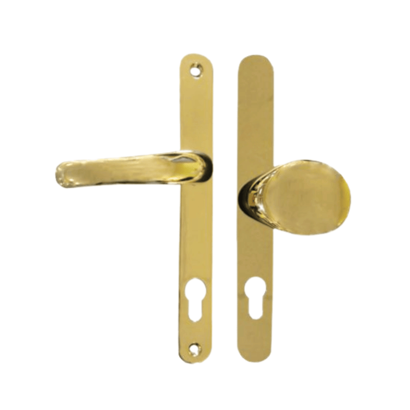Yale Offset Lever/Pad Gold Handle for uPVC Doors – 92/70mm Centres