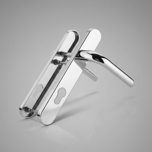 (Opening Sales) Polished Chrome uPVC & Composite Door Handle – 122mm Screw Centres, 92PZ Sprung Mechanism