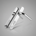 (Opening Sales) Polished Chrome uPVC & Composite Door Handle – 122mm Screw Centres, 92PZ Sprung Mechanism