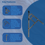 Egress Easy Easi Clean 12" 16" Window Hinges UPVC Side Hung Friction Stay 13mm Stack