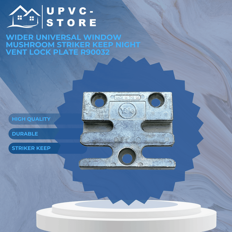 Yale Wider Universal Window Mushroom Striker Keep Night Vent Lock Plate R90032