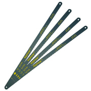 Hacksaw Blades 300mm 4 pcs - Handsaw Blades for 300mm hacksaws - Bi-Metal Saw Blade 300 mm with HSS Cutting Edge for Non-Ferrous Metals (Copper), Stainless steels, Plastics