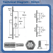 Refurbishment Kit Thunderbolt Split Spindle Version 35mm or 45mm Backset