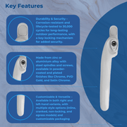 Direkt Cranked Right & Left Hand Espagnolette Window Handles 40mm Spindle
