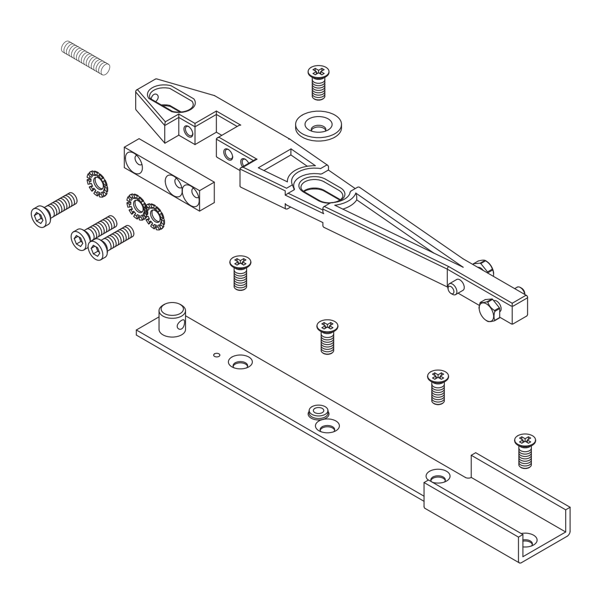 Axim Top and Side Loading Arm and Channel for TC-8800 Transom Closer ...