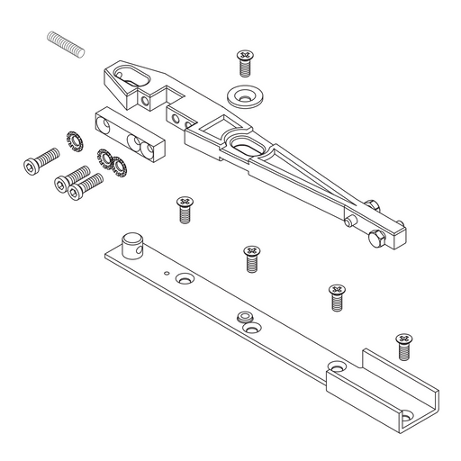 Axim Top and Side Loading Arm and Channel for TC-8800 Transom Closer