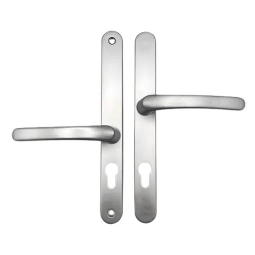 Offset Lever Lever uPVC Multipoint Door Handles – 48/87mm PZ Centres – Sprung – 240mm Screw Fixing Centres 