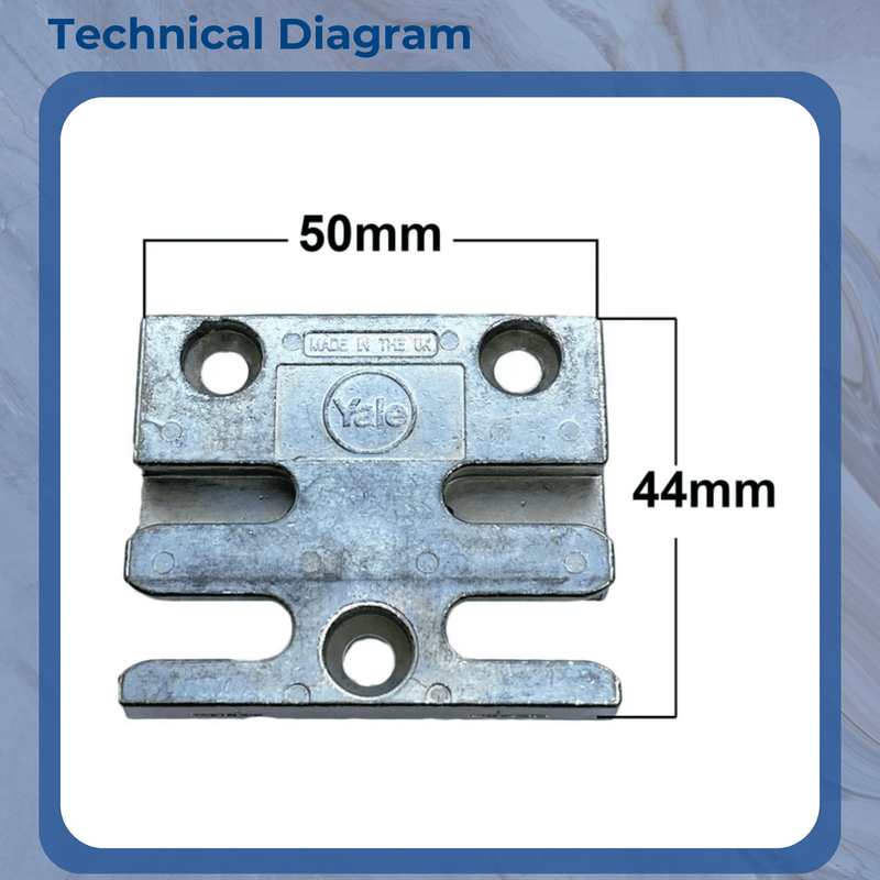 Yale Wider Universal Window Mushroom Striker Keep Night Vent Lock Plate R90032