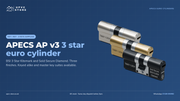 APECS AP v3 3 Star Euro Cylinder Key/Key Door Lock uPVC Composite Aluminium Timber 3 Keys