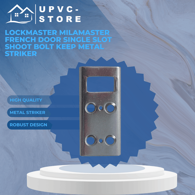 Lockmaster Milamaster French Door Single Slot Shoot Bolt Keep Metal Striker