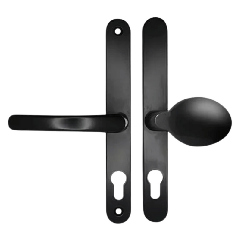 UPVC Lever Moveable Pad uPVC Door Handles for Multipoint Locks – 68mm PZ, 215mm Screw Centres, Sprung