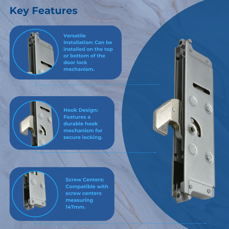 Yale Lockmaster Mila Hook Replacement Gearbox Door Lock