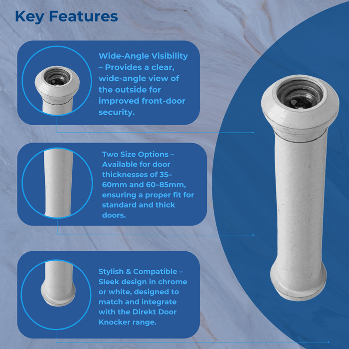 High-Security uPVC Door Viewer – Wide Angle Peephole 