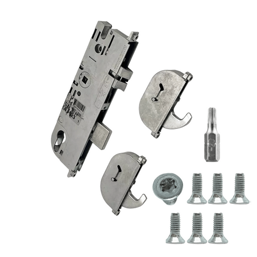 CTS Multipoint Door Lock Refurbishment Kit – 2 Hook, Split Spindle Version – Repair Kit for uPVC, Timber & Composite Doors-35mm Backset