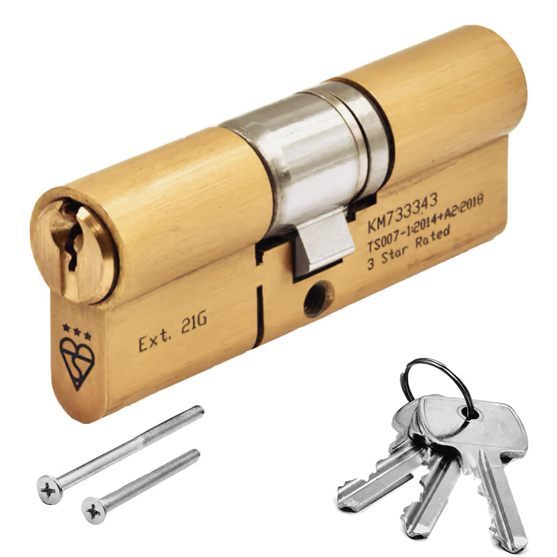 TS007 3 Star Euro Cylinder Lock – Key/Key or Thumbturn