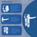 UPVC Door Handle Trojan 92PZ Sprung Double Glazing Pair Set Patio PVC