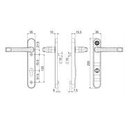 ProSecure Smokey Chrome 2 Star High Security uPVC Door Handle - SBD 122mm Screws PAS 24