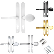 UPVC Lever Moveable Pad uPVC Door Handles for Multipoint Locks – 68mm PZ, 215mm Screw Centres, Sprung