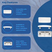 UPVC Cockspur Wedge Kit - 3mm, 4mm, 5mmm & 6mm Wedges included - White - Branded